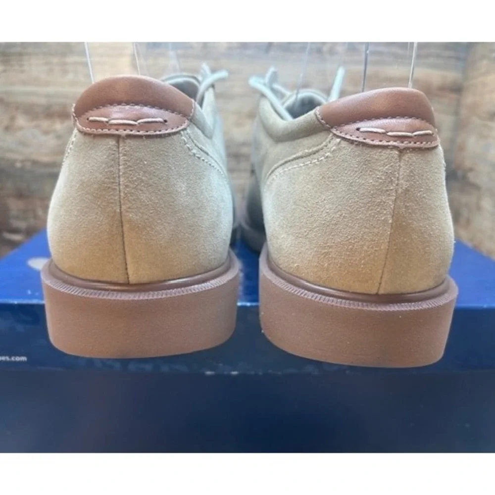SAS Men's Ambassador Tan Suede Comfort Dress Shoes Sassafras NIB - Size 10.5WW